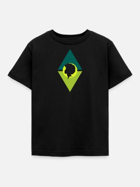 70s Afro - Kinder T-Shirt - Schwarz