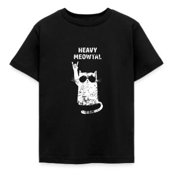 Chat Heavy Metal - T-shirt Enfant - noir - Devant - AI Model Kid Female (0cm)