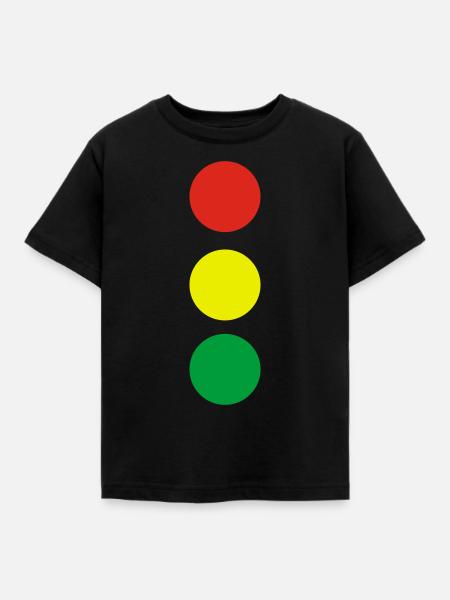 Ampel - Kinder T-Shirt - Schwarz