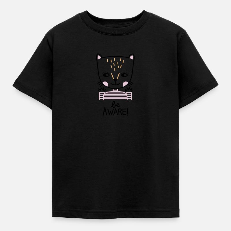 be aware - Kinder T-Shirt - Schwarz