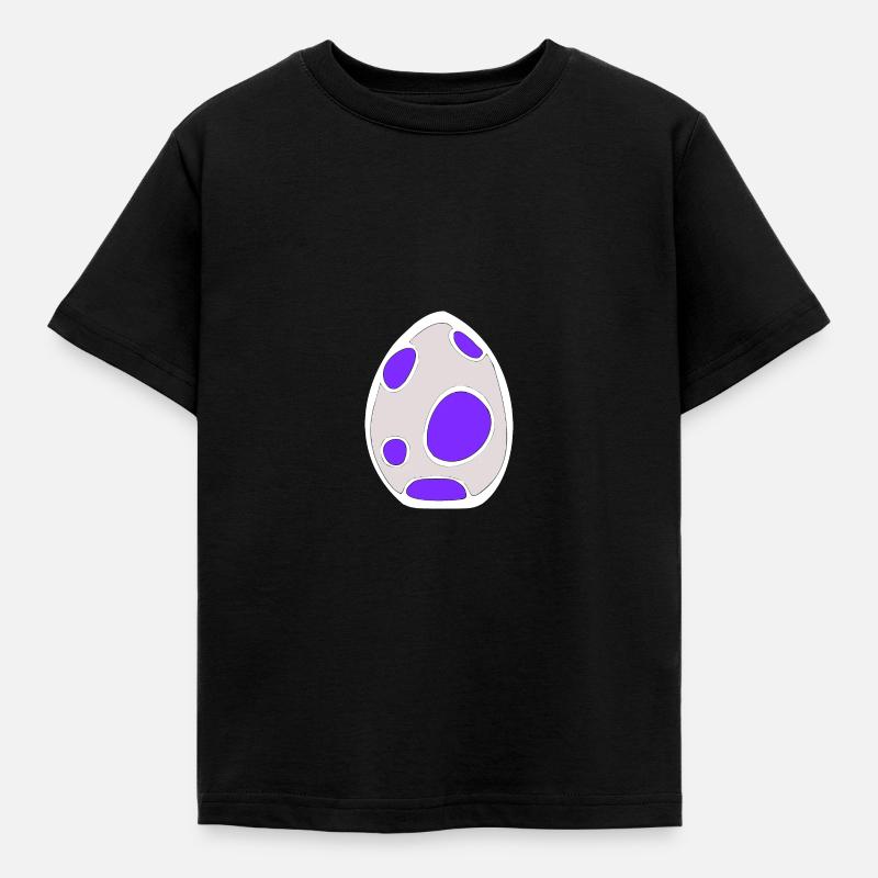 Pocket Monster egg white - Kids' T-Shirt - black