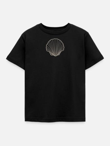 Shell Rays Silhouette - Kinder T-Shirt - Schwarz
