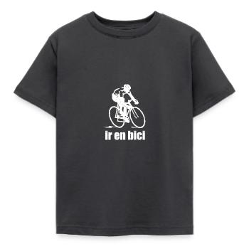 Fahrradfahren - Kinder T-Shirt - Dunkelgrau - Vorne - AI Model Kid Female (0cm)
