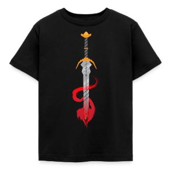 Fantastisches Ritter Schwert Mittelalter - Kinder T-Shirt - Schwarz - Vorne - AI Model Kid Female (0cm)