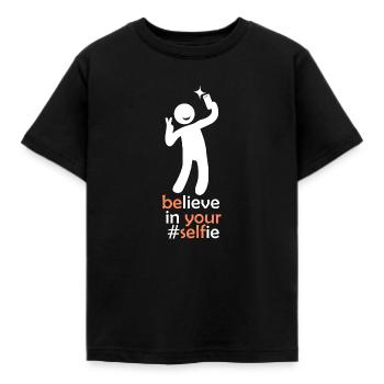 Croyez en vous / votre selfie - T-shirt Enfant - noir - Devant - AI Model Kid Female (0cm)