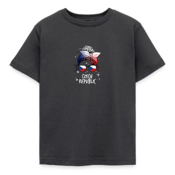 Tschechische Republik - Kinder T-Shirt - Dunkelgrau - Vorne - AI Model Kid Female (0cm)
