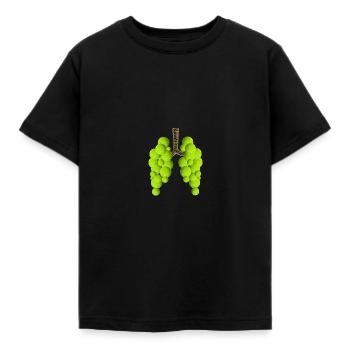 Lunge Tennisball - Kinder T-Shirt - Schwarz - Vorne - AI Model Kid Female (0cm)