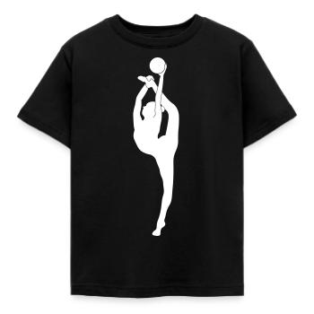 rhythmic gymnastics exercises floor gymnastics - Kids' T-Shirt - black - Front - AI Model Kid Female (0cm)
