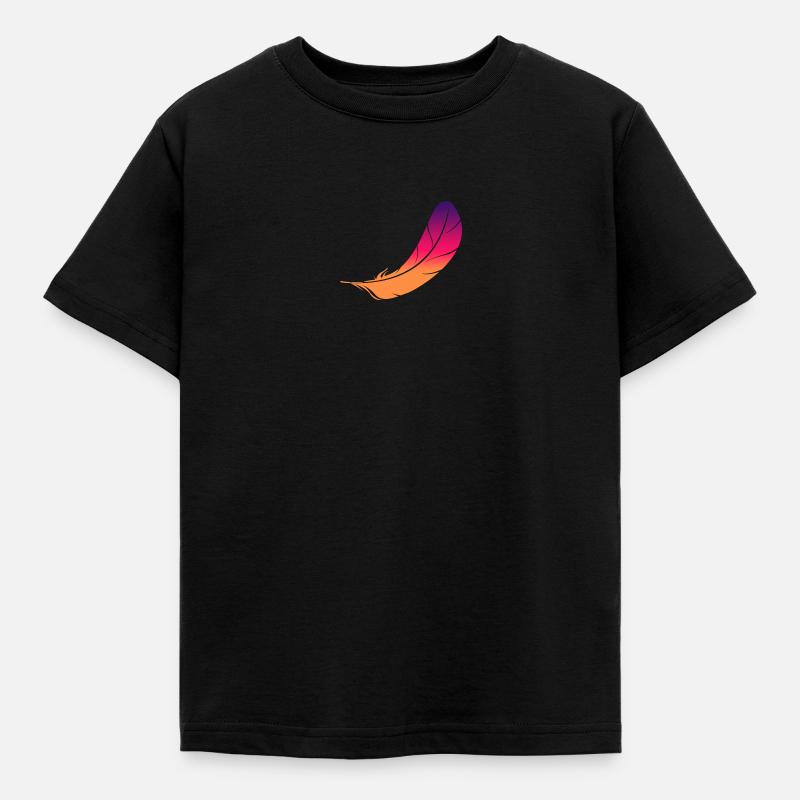 Feather Feeling #6 - Kinder T-Shirt - Schwarz