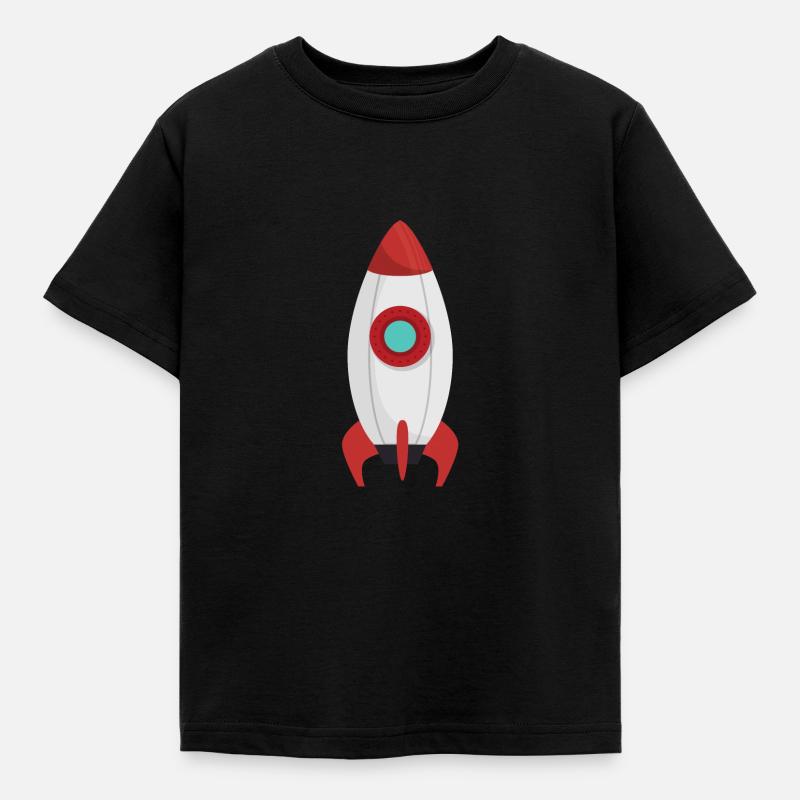 Raumschiff | Illustration | Farbig | Geschenkidee - Kinder T-Shirt - Schwarz