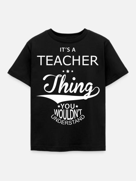 Teacher - Kinder T-Shirt - Schwarz