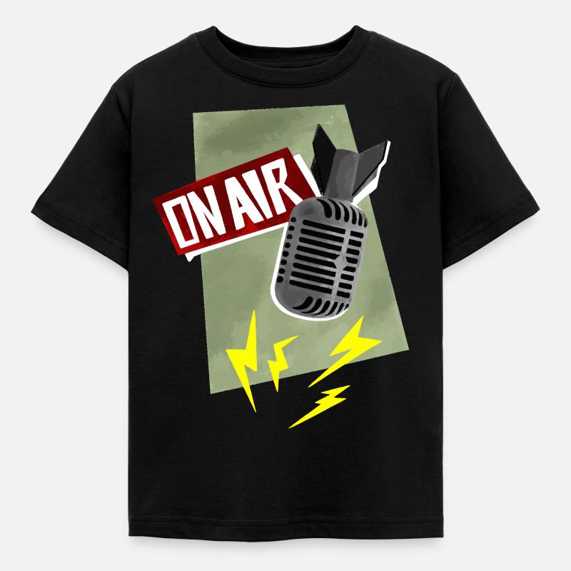 Microphone - diffusion en direct - T-shirt Enfant - noir