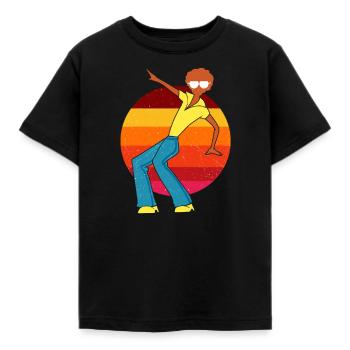 Cadeau rétro musique hippie paix et pop des années 70 - T-shirt Enfant - noir - Devant - AI Model Kid Female (0cm)