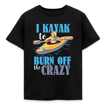 Je kayak pour brûler les fous - T-shirt Enfant - noir - Devant - AI Model Kid Female (0cm)