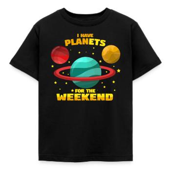 Planeten - Kinder T-Shirt - Schwarz - Vorne - AI Model Kid Female (0cm)