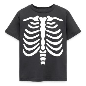 Knochen Halloween - Kinder T-Shirt - Dunkelgrau - Vorne - AI Model Kid Female (0cm)
