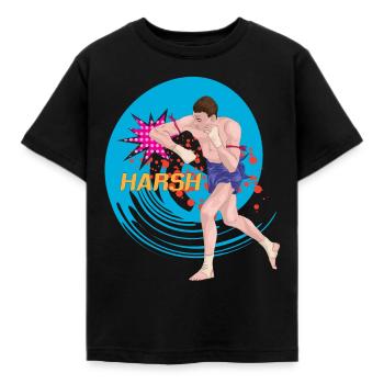 Karaté Jiu-Jitsu Taekwondo Kickboxing Muay Thai - T-shirt Enfant - noir - Devant - AI Model Kid Female (0cm)