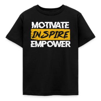 Motivation - Kinder T-Shirt - Schwarz - Vorne - AI Model Kid Female (0cm)