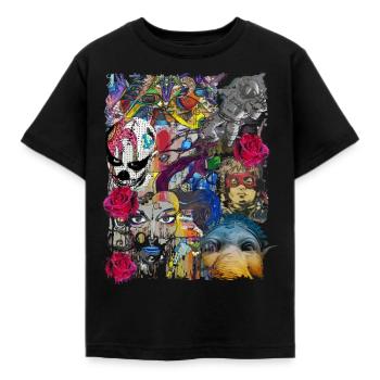 Pop Art - T-shirt Enfant - noir - Devant - AI Model Kid Female (0cm)