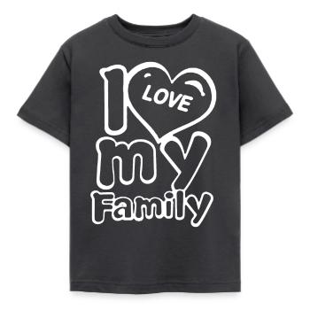 Familie - Kinder T-Shirt - Dunkelgrau - Vorne - AI Model Kid Female (0cm)