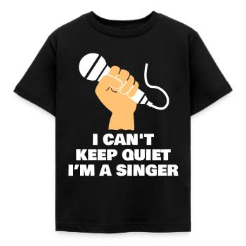 Je suis un chanteur, un chanteur - T-shirt Enfant - noir - Devant - AI Model Kid Female (0cm)