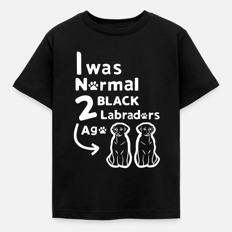 2 zwei schwarze Lab Labrador Retriever Geschenkidee - Kinder T-Shirt - Schwarz