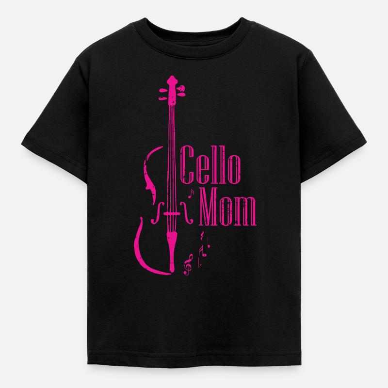 Cello Mom Cellist Geschenkidee Cello Player Mutter - Kinder T-Shirt - Schwarz