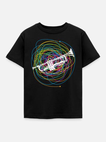 Trompeter Trompeter Geschenkidee Jazz Art - Kinder T-Shirt - Schwarz