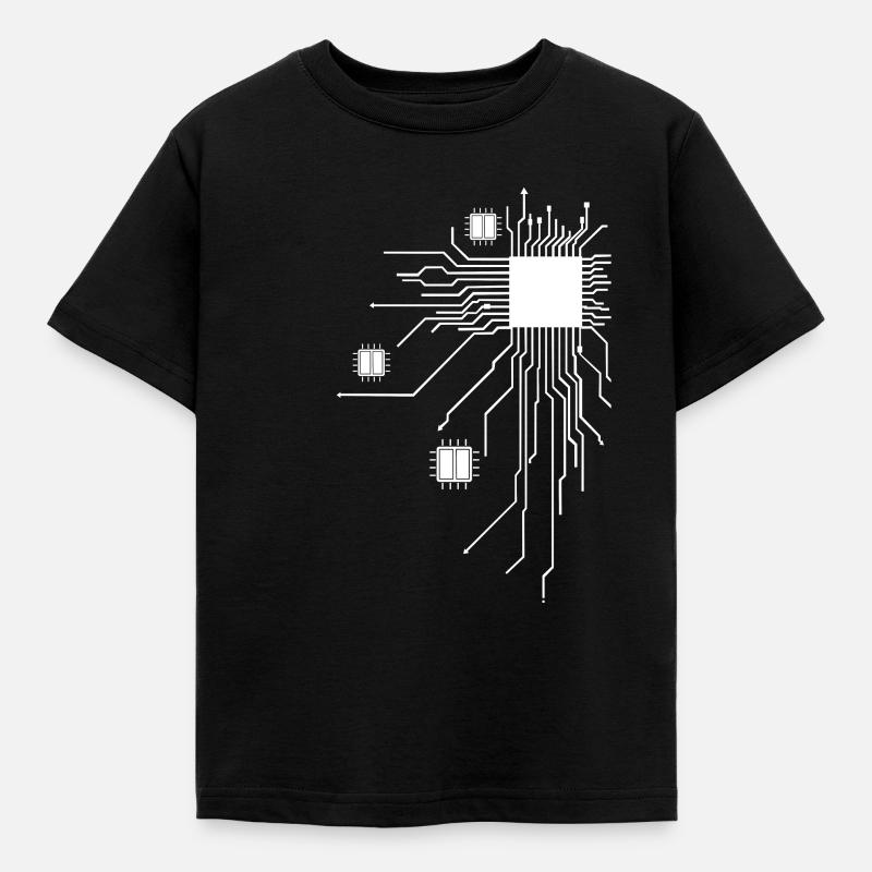 Geek CPU - Kinder T-Shirt - Schwarz