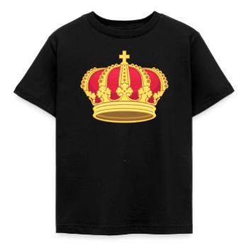 Crown - Kids' T-Shirt - black - Front - AI Model Kid Female (0cm)