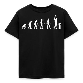 Evolution Man Blacksmithing Blacksmith Gift - Kinder T-Shirt - Schwarz - Vorne - AI Model Kid Female (0cm)