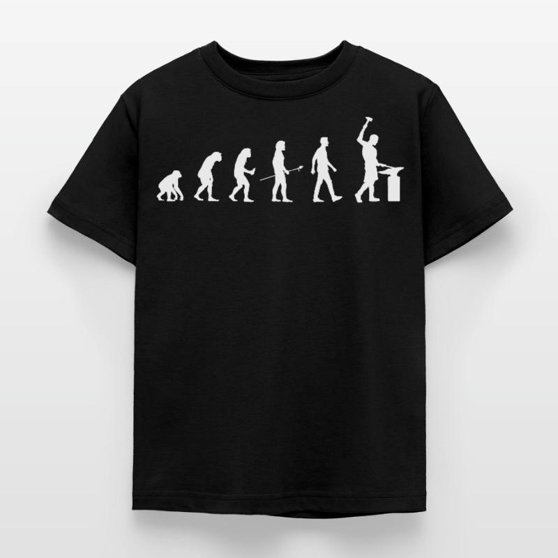 Evolution Man Blacksmithing Blacksmith Gift Kinder T-Shirt