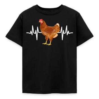Hühnerherzschlag-Geflügelfarmer Farming Farm - Kinder T-Shirt - Schwarz - Vorne - AI Model Kid Female (0cm)