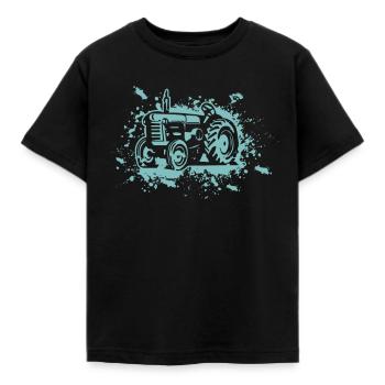 Tractor Love Farmer Gift Farming Farm Agriculture - Kids' T-Shirt - black - Front - AI Model Kid Female (0cm)
