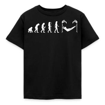 Evolution Woman Hamac Idée Cadeau Hamac - T-shirt Enfant - noir - Devant - AI Model Kid Female (0cm)