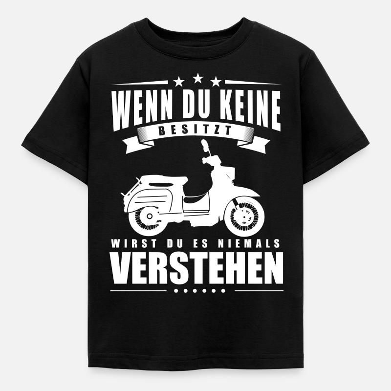 Simson, Simmi, DDR Ostalgie Wenn du keine Besitzt - Kinder T-Shirt - Schwarz