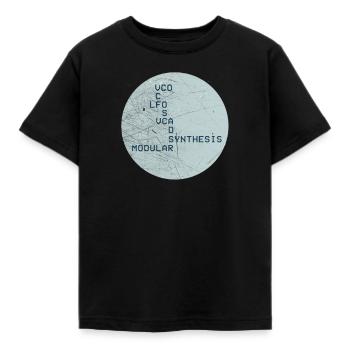 Synthesizer Analog Synth - Acronyms Synth Vintage - Kids' T-Shirt - black - Front - AI Model Kid Female (0cm)