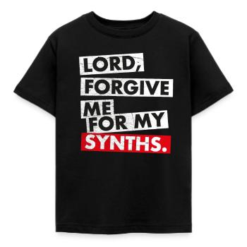 Synthesizer Analog Synth Techno Acid Decay Lord - Kids' T-Shirt - black - Front - AI Model Kid Female (0cm)