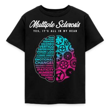 Multiple Sclerosis Consciousness - Kids' T-Shirt - black - Front - AI Model Kid Female (0cm)