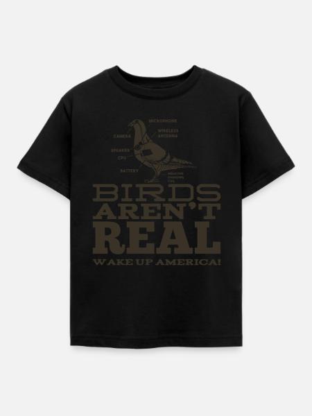 Birds Aren't Real - Kinder T-Shirt - Schwarz