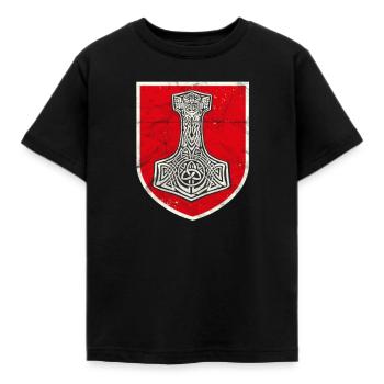 Mjolnir Thors Hammer Mythologie nordique Viking Odin - T-shirt Enfant - noir - Devant - AI Model Kid Female (0cm)