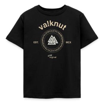 Viking Valknut Odin Knot Wotan Mythologie nordique - T-shirt Enfant - noir - Devant - AI Model Kid Female (0cm)