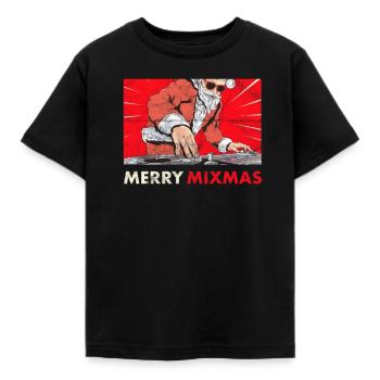 Joyeux Mixmas Synthétiseur de Noël Synthétiseur Analogique - T-shirt Enfant - noir - Devant - AI Model Kid Female (0cm)