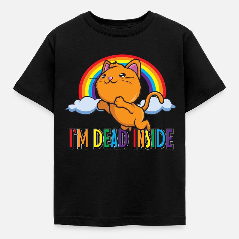 I'm Dead Inside Sarcastic Happy Sarcasm Kawaii - Koszulka dziecięca - czarny