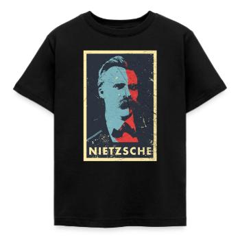 Philosophie vintage Nietzsche Ubermensch Kant - T-shirt Enfant - noir - Devant - AI Model Kid Female (0cm)