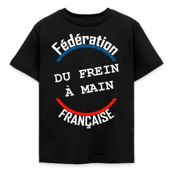 Fédération française du frein à main - T-shirt Enfant - noir - Devant - AI Model Kid Female (0cm)