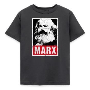 Karl Marx Capital Kommunist Lenin Marxismus Kapital - Kinder T-Shirt - Dunkelgrau - Vorne - AI Model Kid Female (0cm)