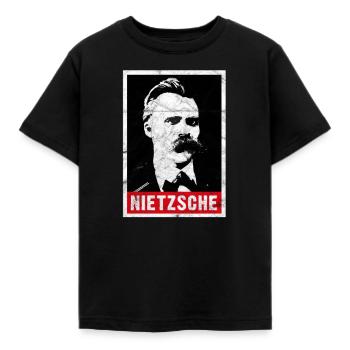 Friedrich Nietzsche Philosophie Nihilisme Übermensch - T-shirt Enfant - noir - Devant - AI Model Kid Female (0cm)