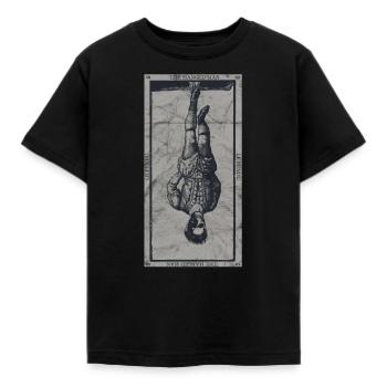 Okkulte The Hanged Man Tarotkarte Vintage - Kinder T-Shirt - Schwarz - Vorne - AI Model Kid Female (0cm)