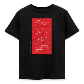 Synthétiseur analogique de synthétiseur de forme d'onde vintage - T-shirt Enfant - noir - Devant - AI Model Kid Female (0cm)